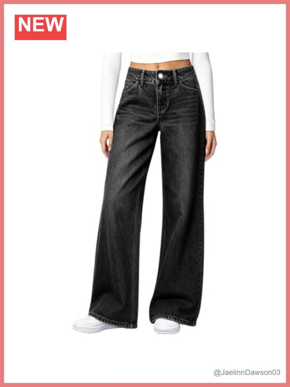 Womens High Waisted Straight Leg Stretchy Jeans Loose Denim Pants